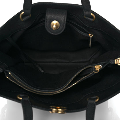 Chanel Caviar Stitched Large Shopping Tote Bag Black 5 of 9