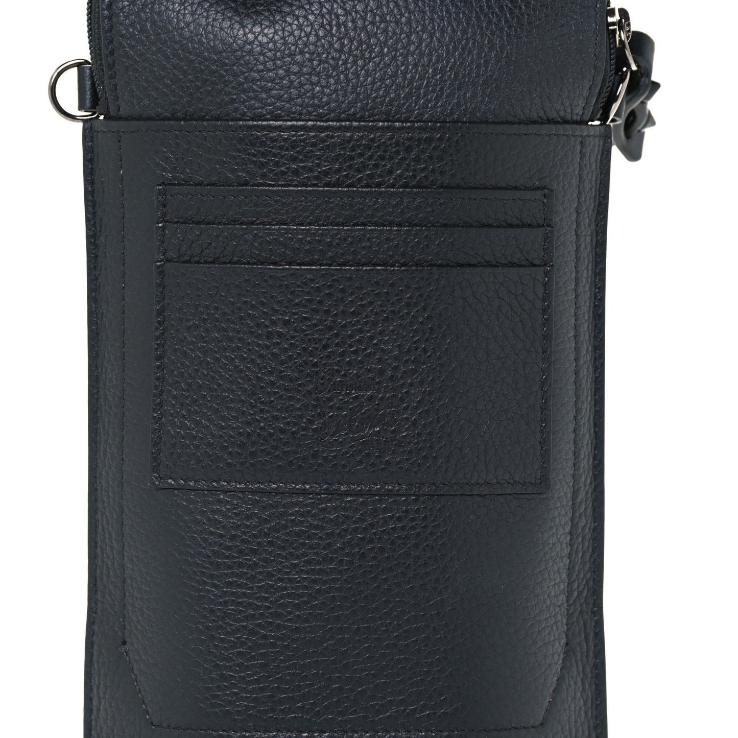 Empire Calfskin Spikes Loubilab Clutch Black