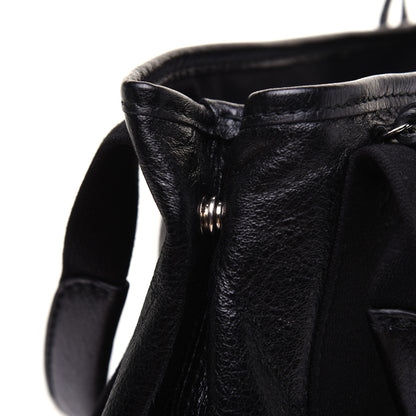 Balenciaga Agneau Stadio Ruban Viscose Navy Cabas Tote XS Black 12 of 16