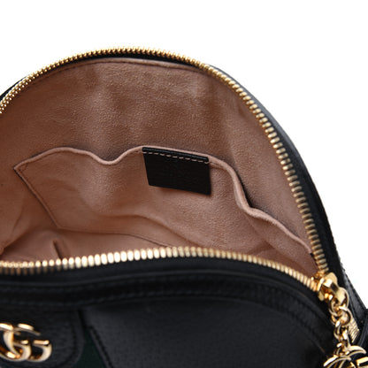 Gucci Calfskin GG Web Small Ophidia Dome Shoulder Bag Black 12 of 20