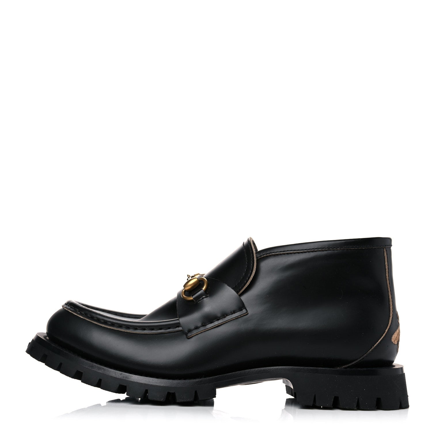 Gucci Cordovan Lux Mens Harald Horsebit Ankle Boots 9 Black 1 of 13