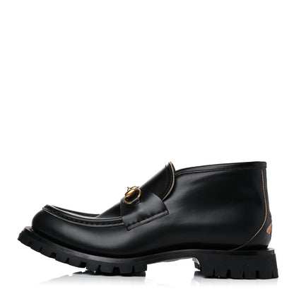 Gucci Cordovan Lux Mens Harald Horsebit Ankle Boots 9 Black 1 of 13