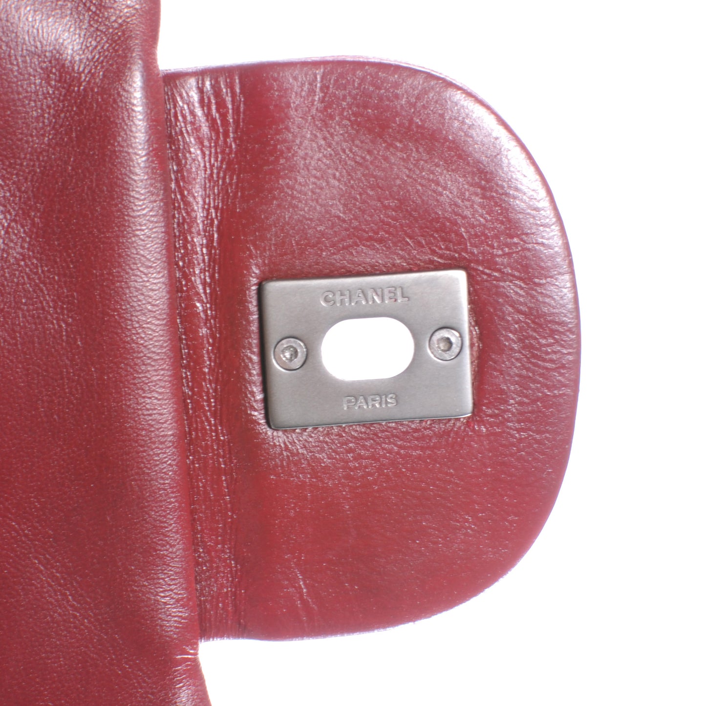 Lambskin Jumbo Single Flap Dark Red