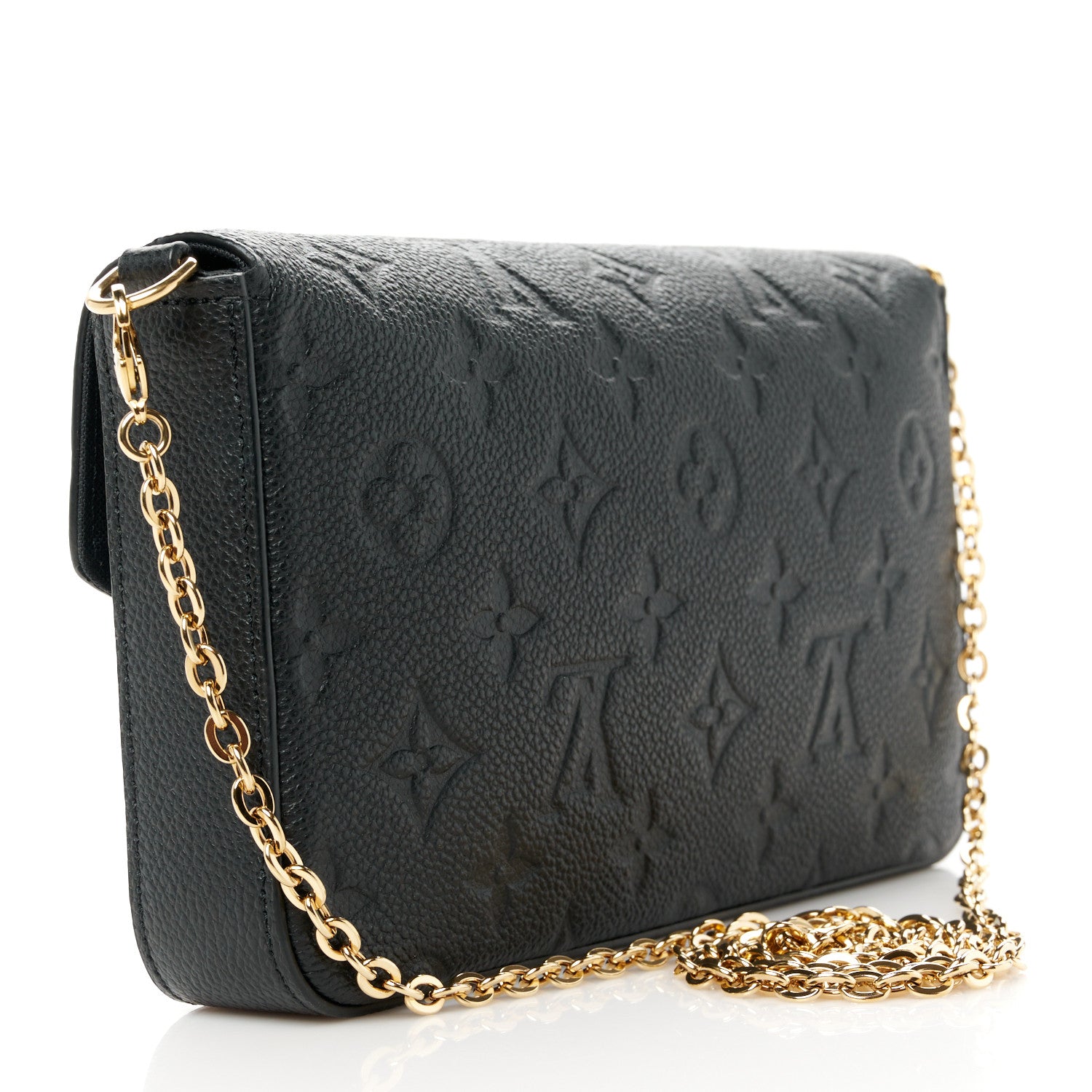 Louis Vuitton Empreinte Pochette Felicie Chain Wallet Black 3 of 10