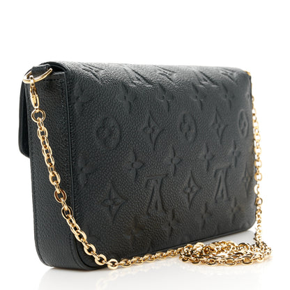 Louis Vuitton Empreinte Pochette Felicie Chain Wallet Black 3 of 10