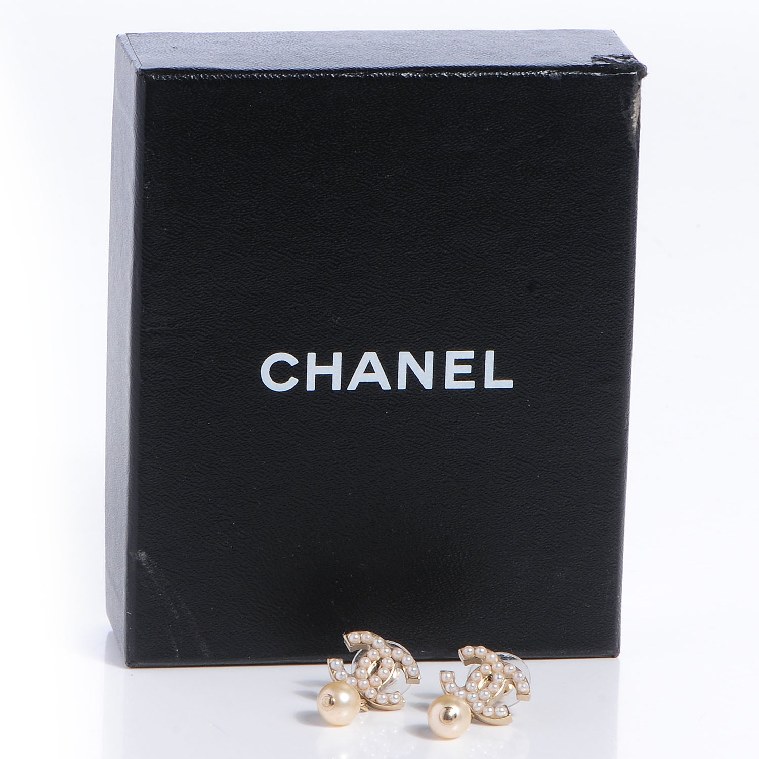 Chanel Pearl CC Drop Earrings Gold 5 of 5