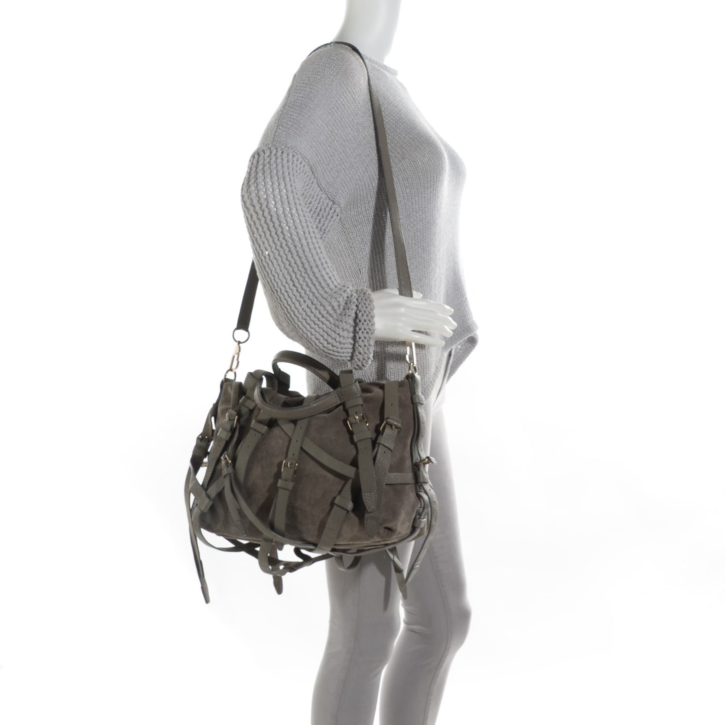Suede Kirsten Satchel Grey
