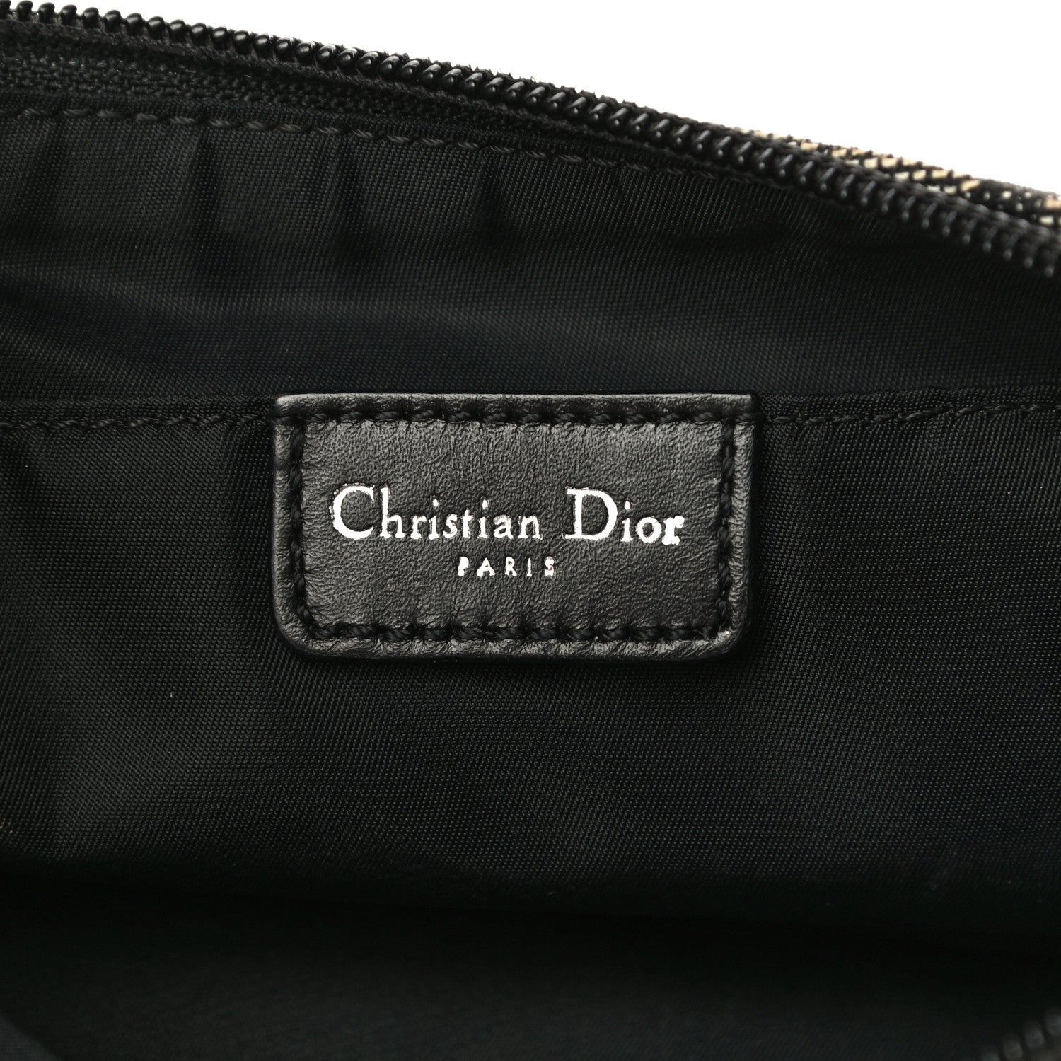 Christian Dior Monogram Shoulder Bag Pochette Black 6 of 11