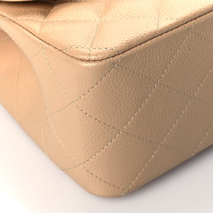 Chanel Caviar Quilted Jumbo Double Flap Beige Clair 9 of 11