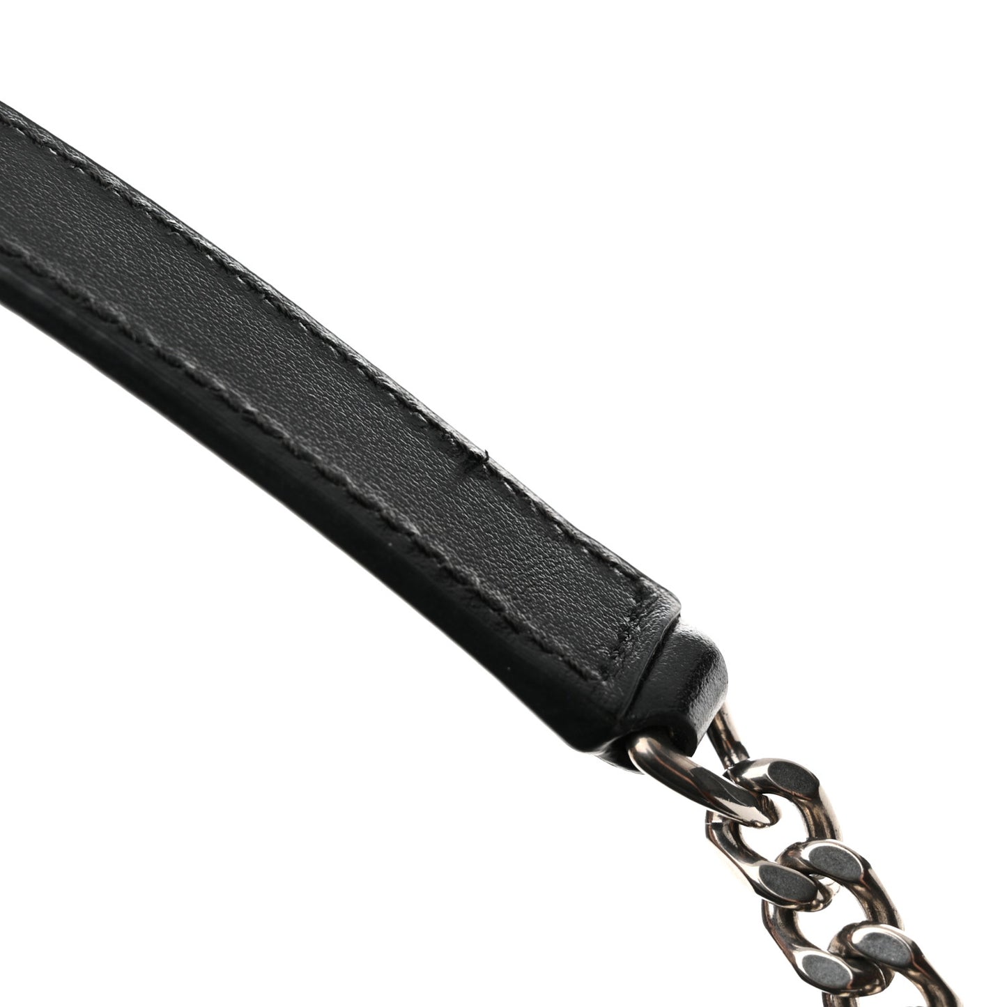 Calfskin Y Quilted Monogram Medium Loulou Chain Satchel Black