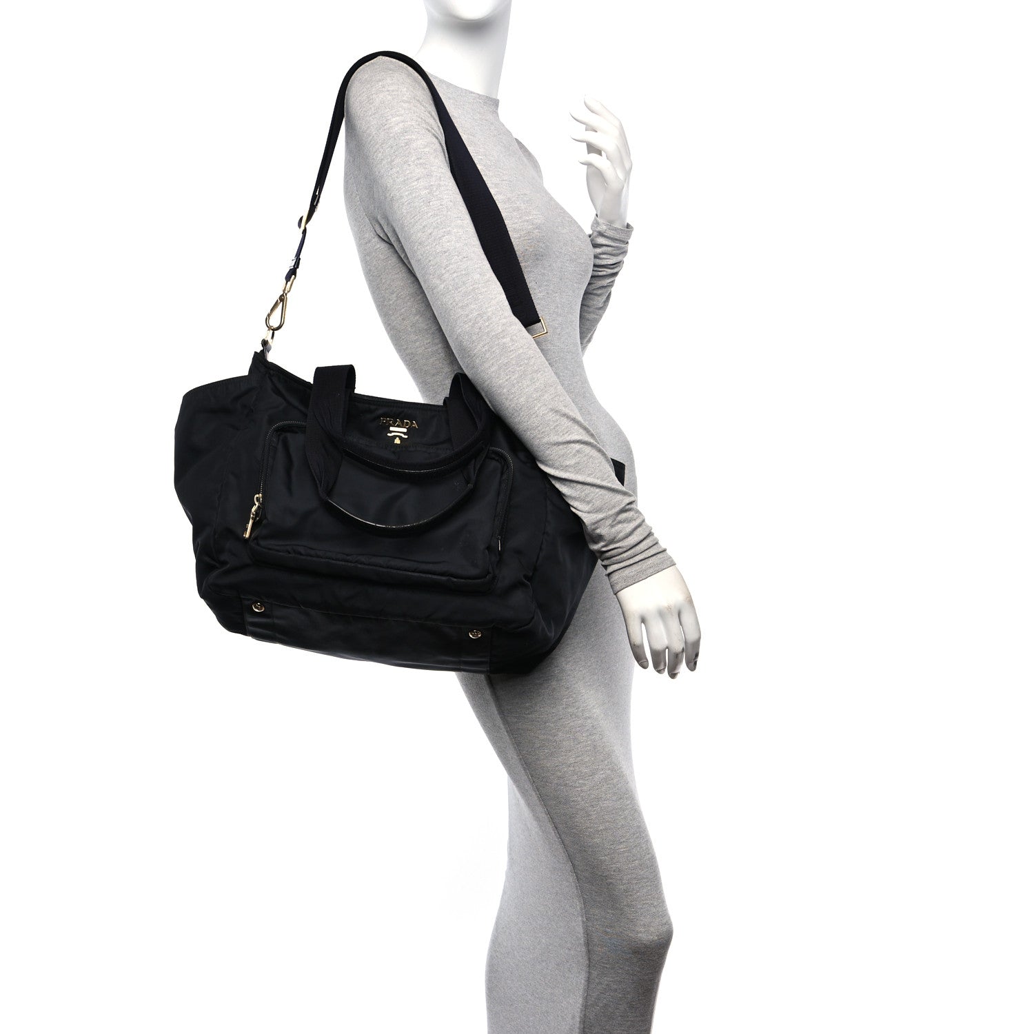 Prada Tessuto Nylon Diaper Bag Black 3 of 9