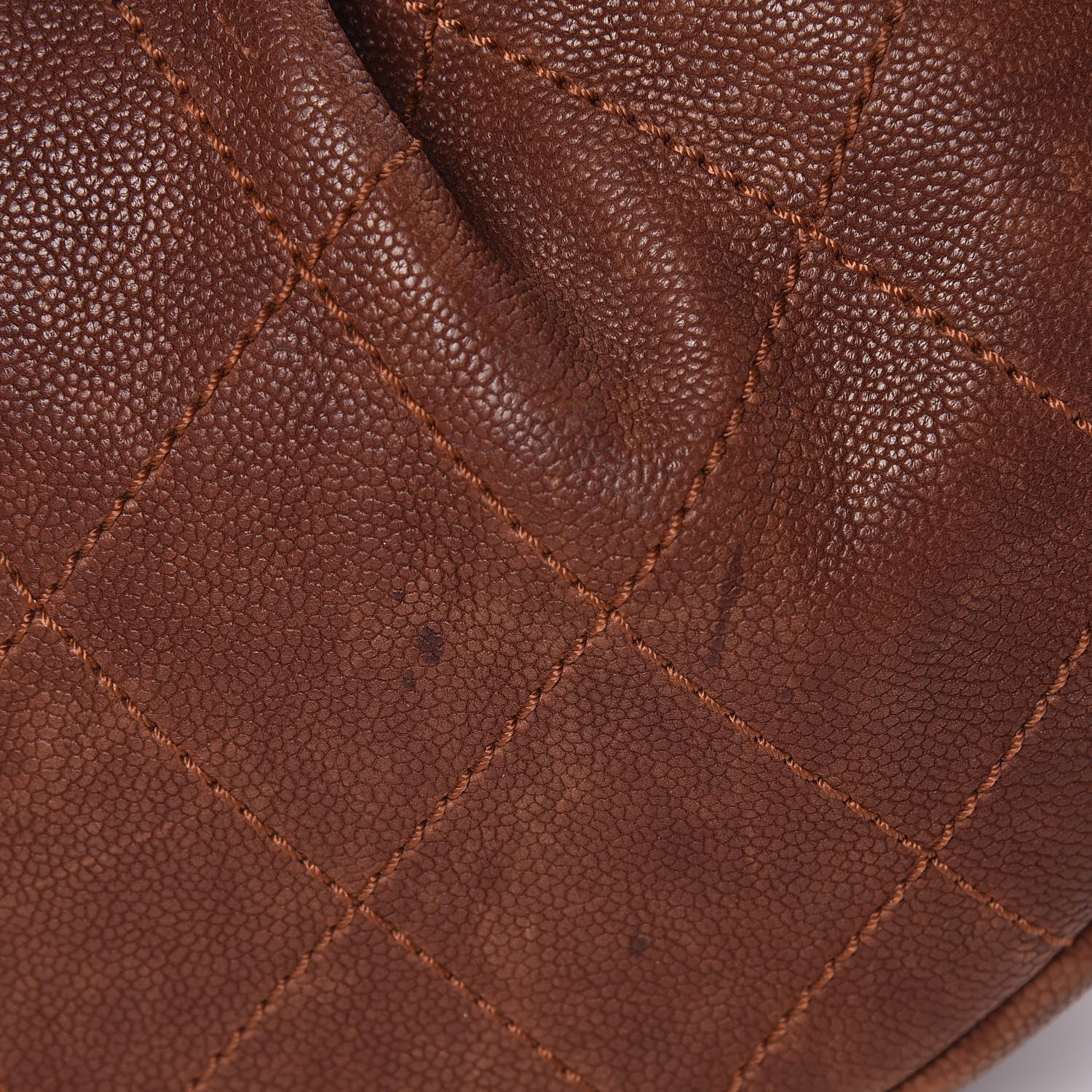 Chanel Distressed Caviar Outdoor Ligne Hobo Brown 17 of 18