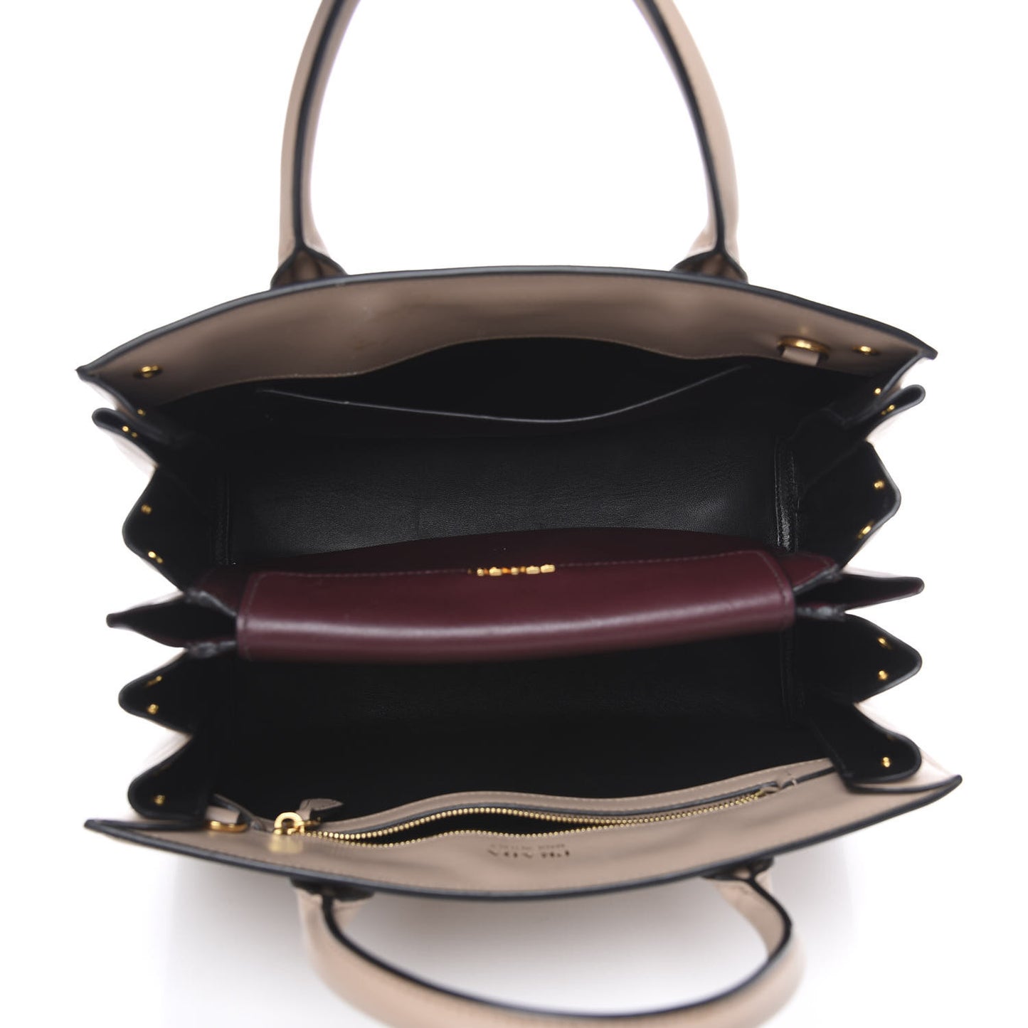 Saffiano City Calfskin Bibliothèque Top Handle Cammeo Granato