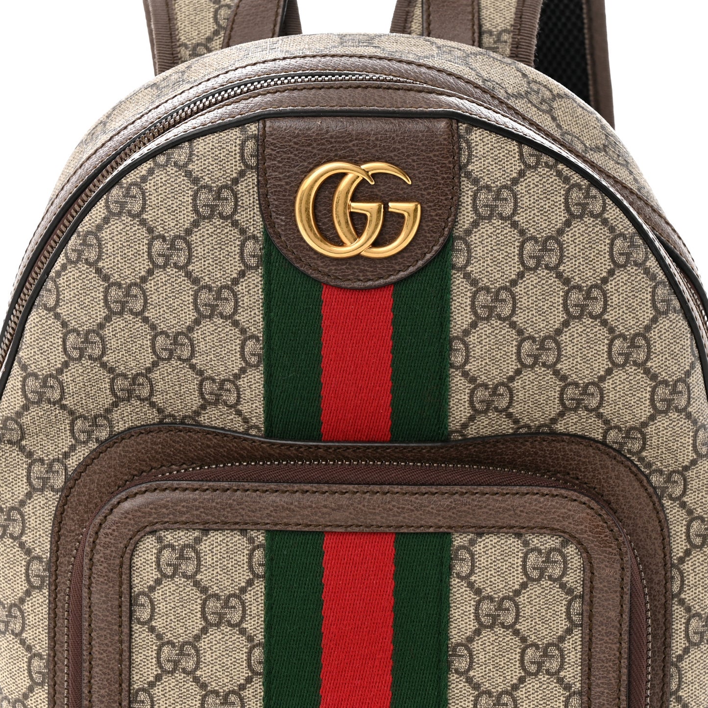 GG Supreme Monogram Calfskin Web Small Ophidia Day Backpack Beige Ebony New Acero