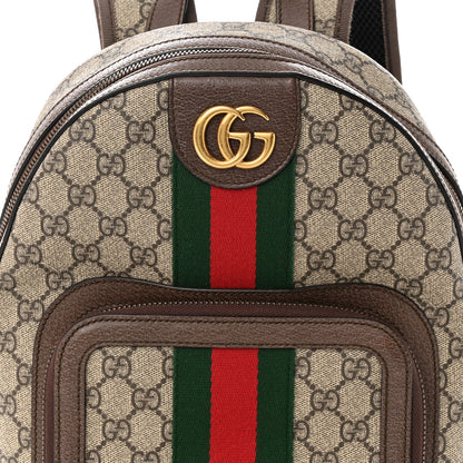 Gucci GG Supreme Monogram Calfskin Web Small Ophidia Day Backpack Beige Ebony New Acero 8 of 10
