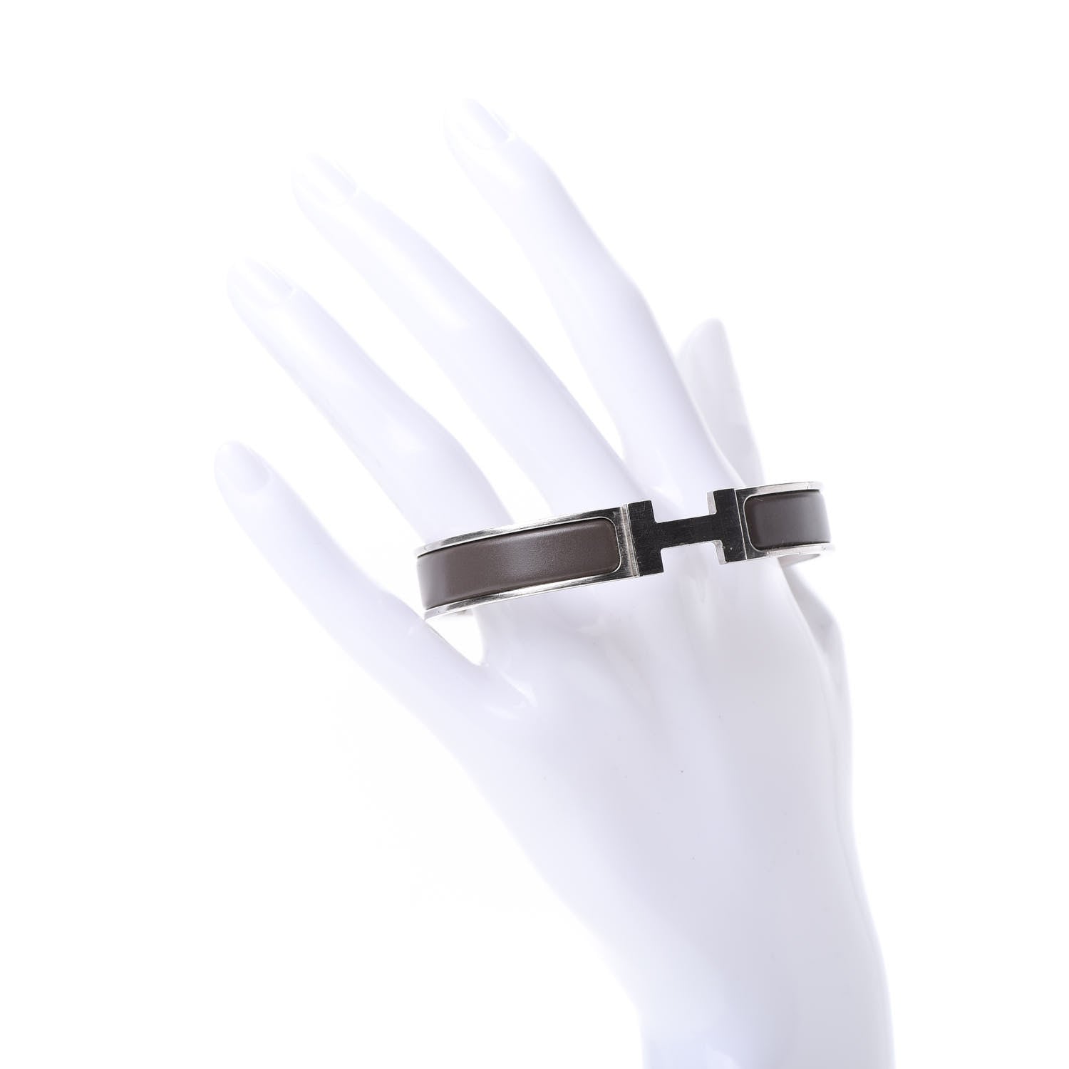 Hermes Matte Enamel Narrow Clic Clac HH Bracelet T5 Etain 2 of 6