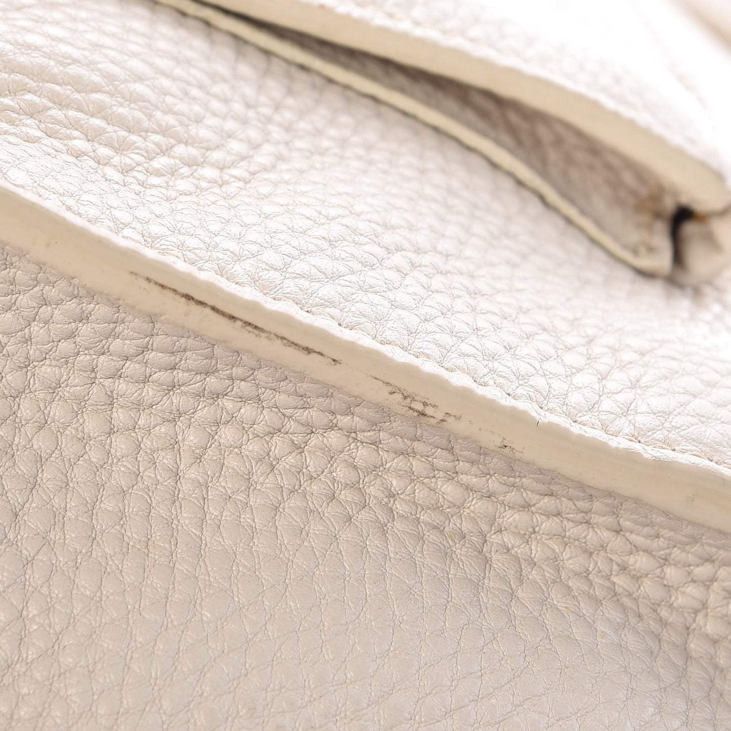 Vitello Daino Shopping Tote White