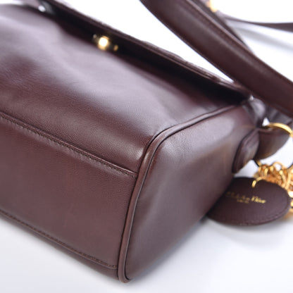 Christian Dior Lambskin Cannage Crossbody Flap Brown 10 of 16