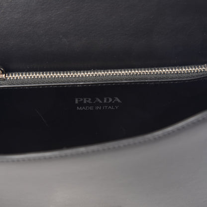 Prada City Calfskin Saffiano Racing Logo Elektra Shoulder Bag Black Verde 6 of 9
