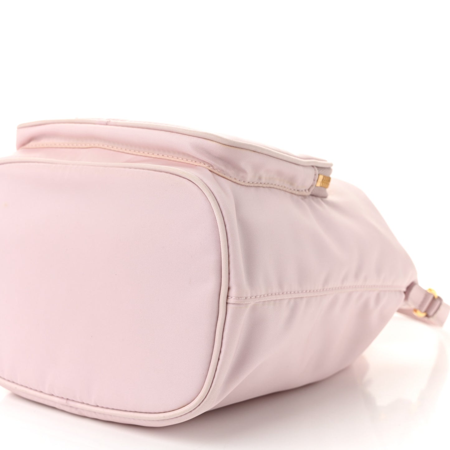 Re-Nylon Saffiano Duet Bucket Crossbody Bag Alabastro