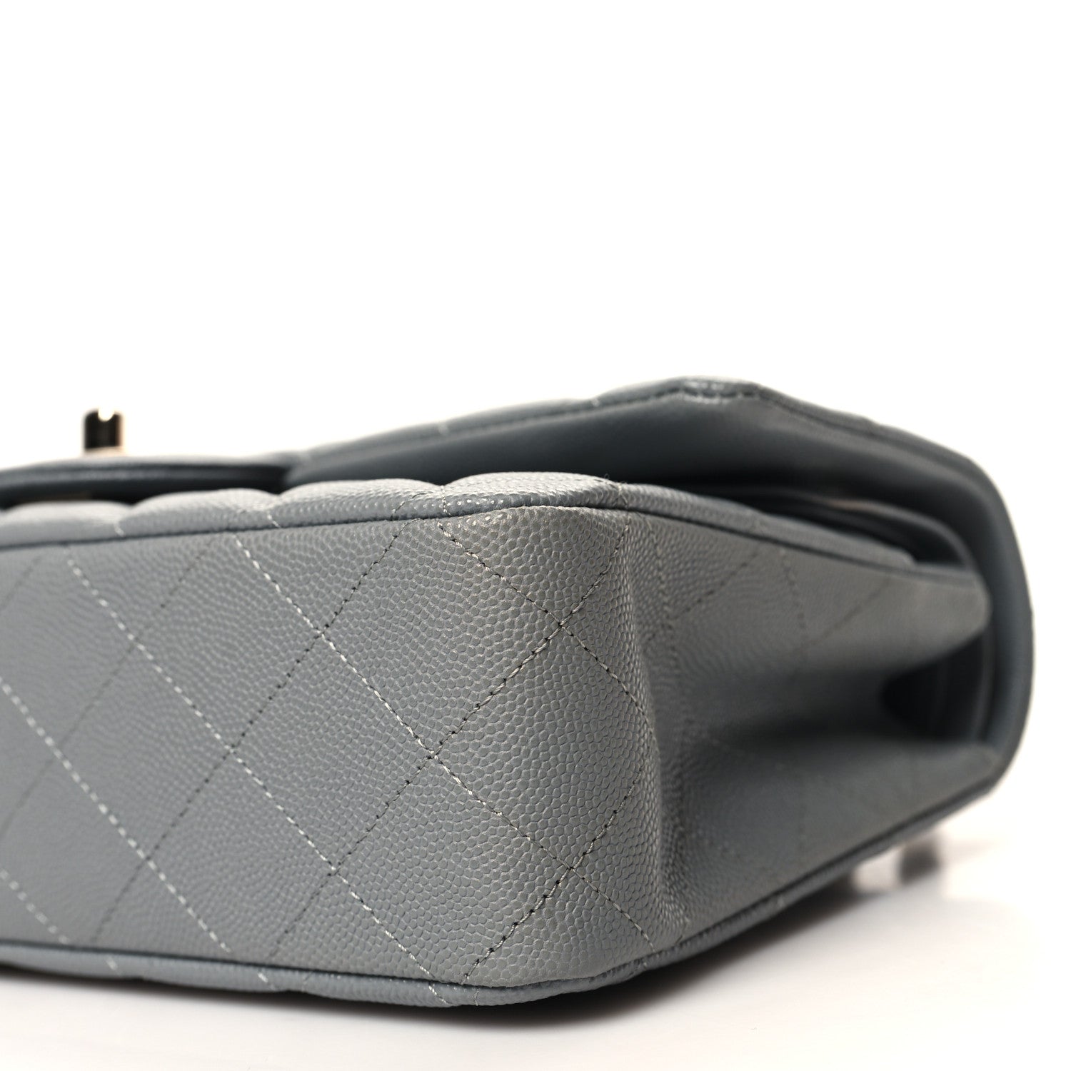 Chanel Caviar Quilted Medium Double Flap Grey 10 of 11
