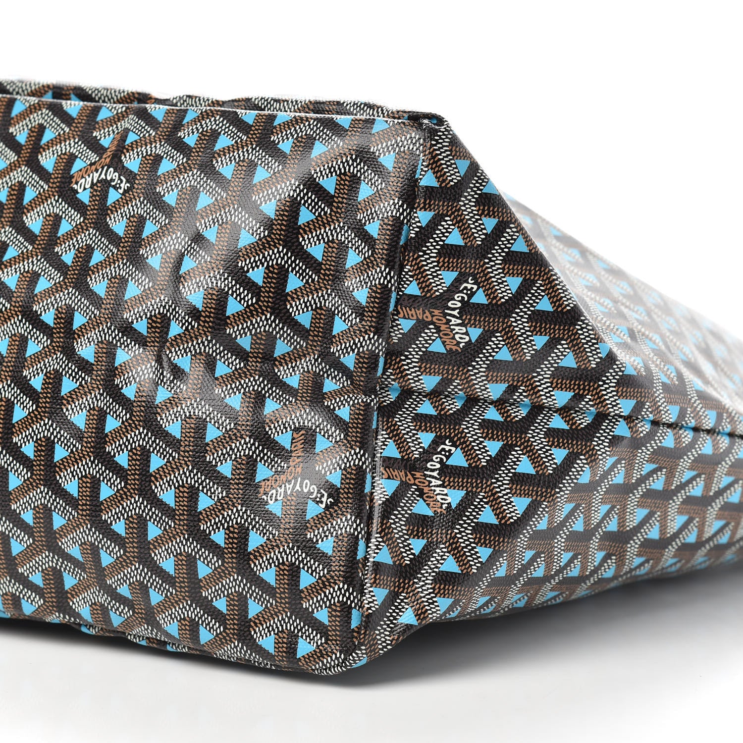Goyard Goyardine Saint Louis Claire Voie GM Black Blue 9 of 9