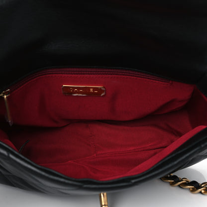 Chanel Shiny Goatskin Quilted Medium Chanel 19 Flap Black 4 of 4
