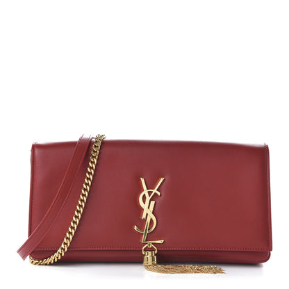 Saint Laurent Lambskin Monogram Tassel Kate 99 Rouge Eros 1 of 11