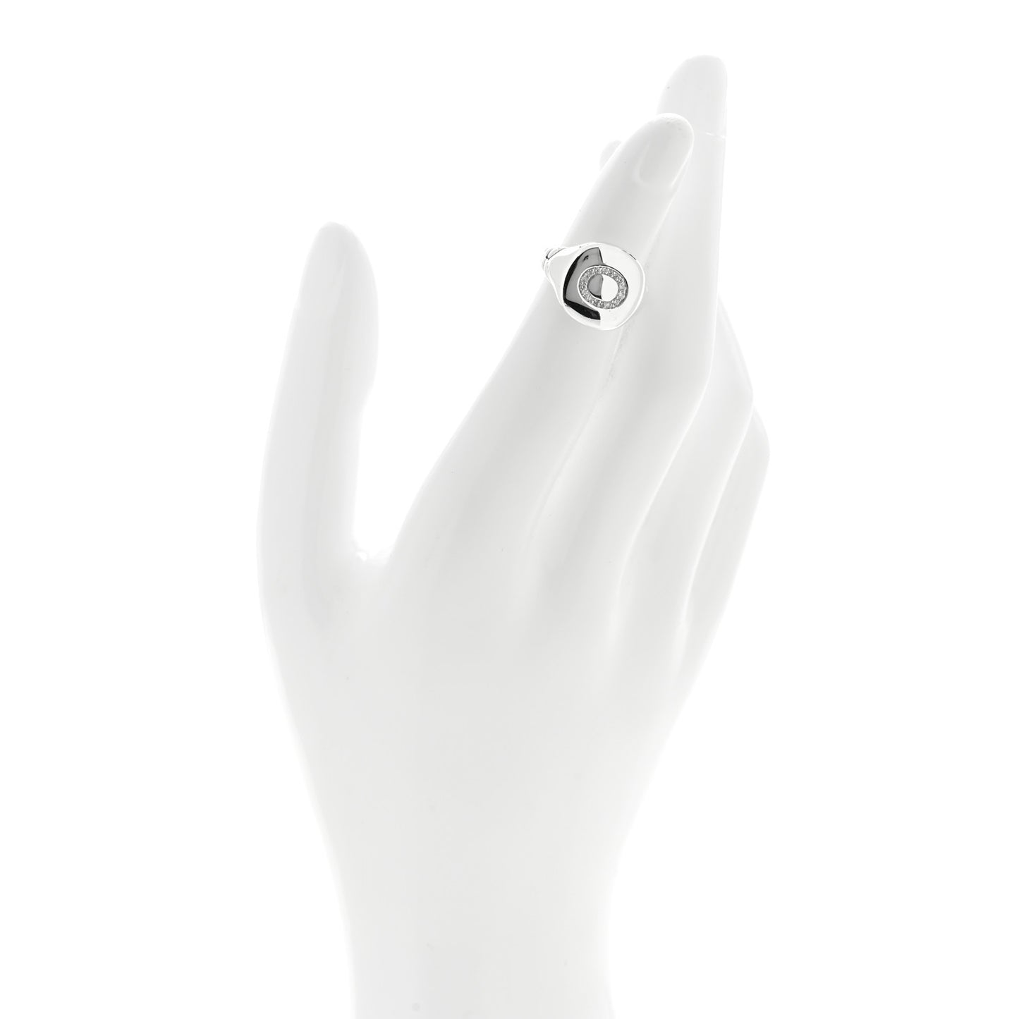 Sterling Silver Diamond 14mm Initial O Pinky Ring 44 3