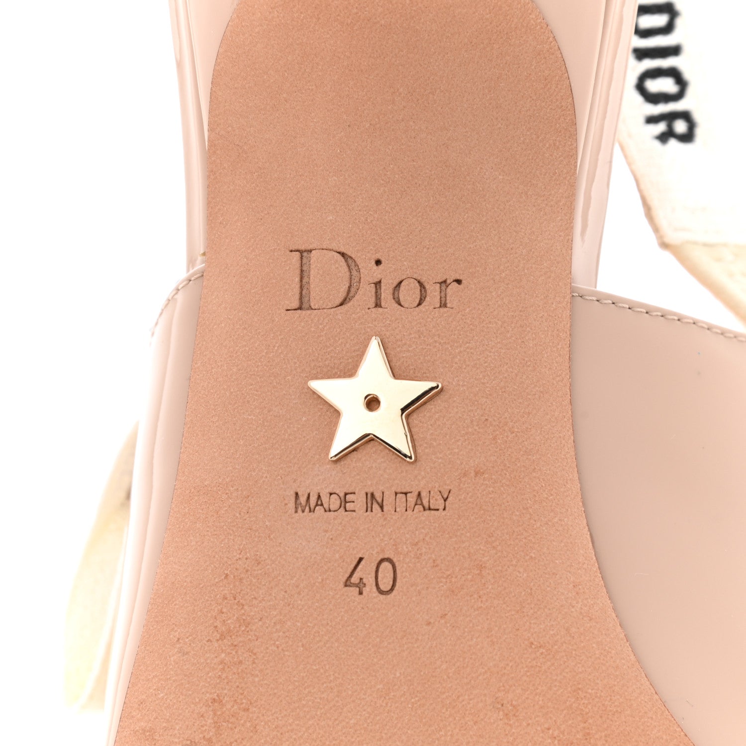 Christian Dior Patent Ribbon J'Adior Slingback 65mm Pumps 40 Nude 7 of 8