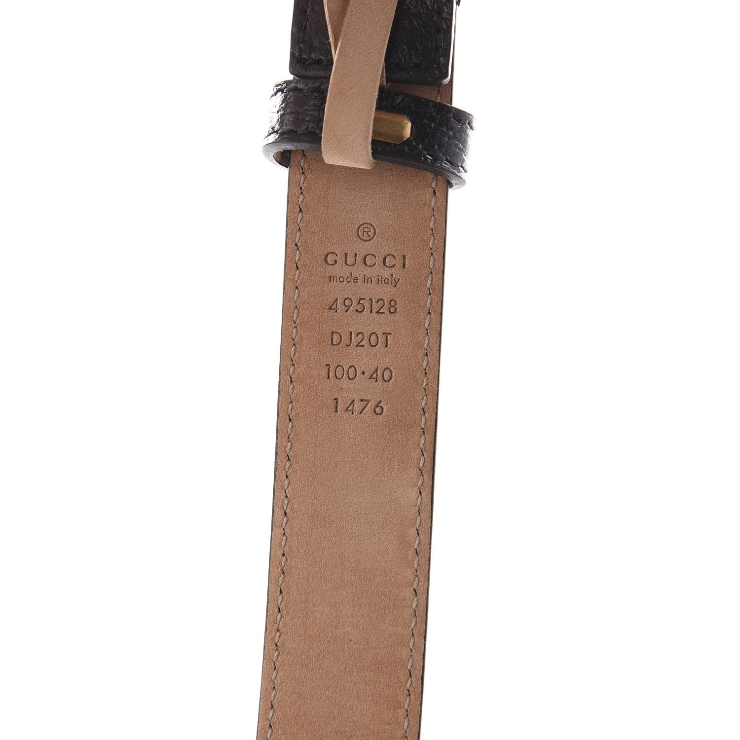 Gucci Calfskin Framed Double G Belt 100 40 Black 5 of 5