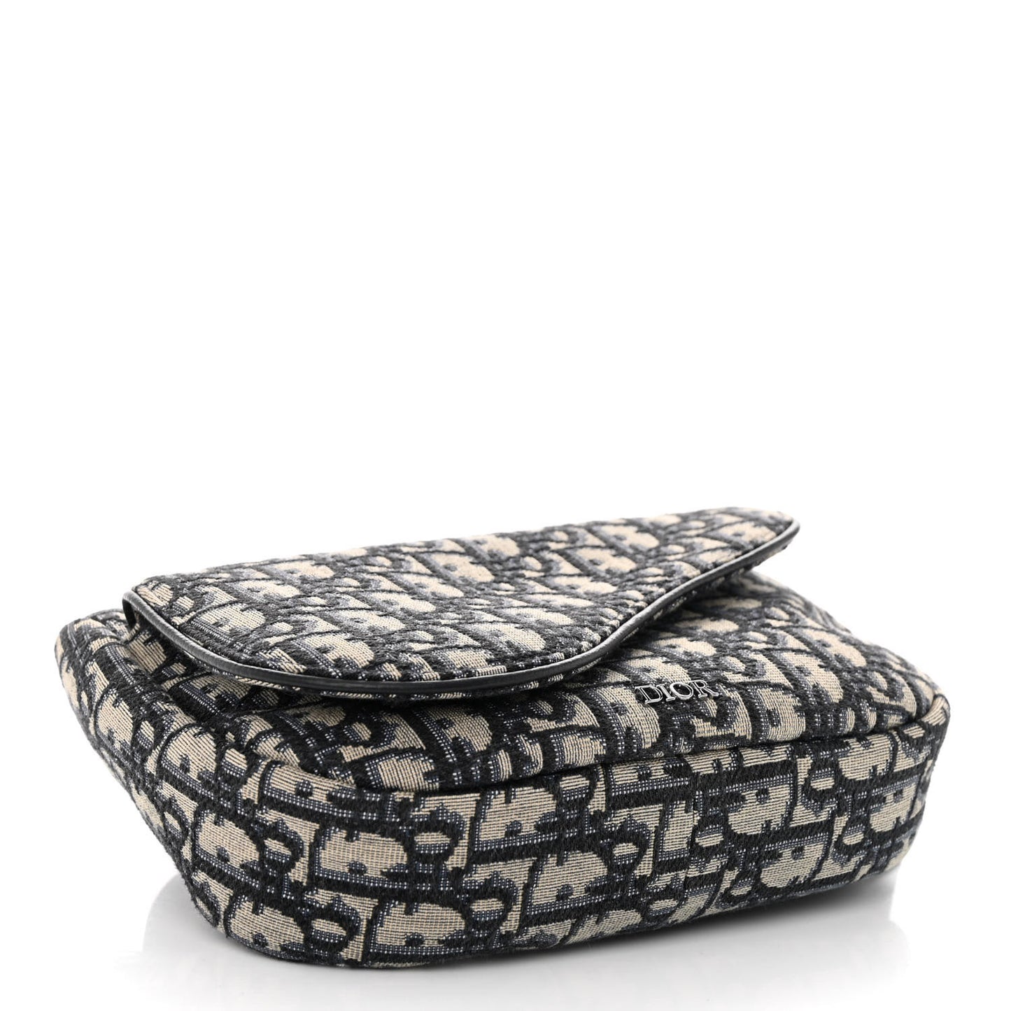 Oblique World Tour Saddle Belt Bag Beige Black