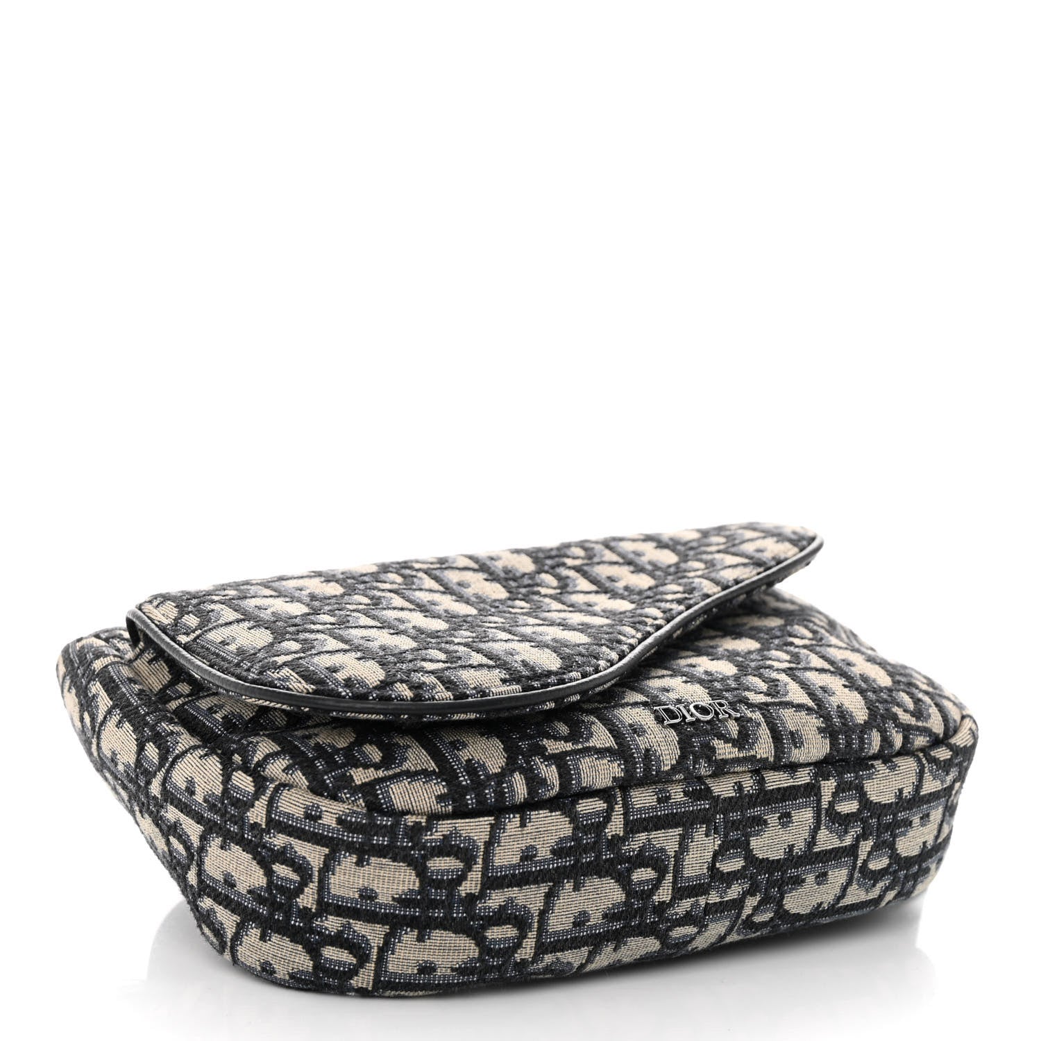 Christian Dior Oblique World Tour Saddle Belt Bag Beige Black 4 of 10