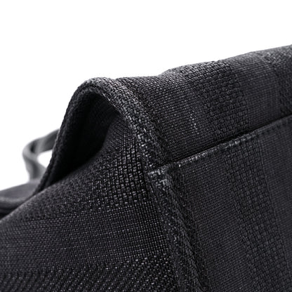Chanel Mixed Fibers Calfskin Striped Medium Deauville Tote Black 8 of 20