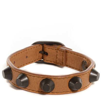 Balenciaga Agneau Arena Classic Hardware All Stud Bracelet Cumin Size Medium 1 of 8