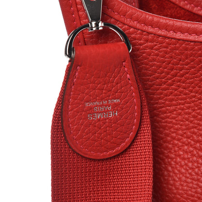 Hermes Taurillon Clemence Evelyne III PM Rouge Casaque 7 of 8