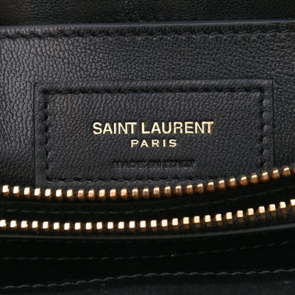 Saint Laurent Velvet Y Quilted Monogram Small Loulou Chain Satchel Black 7 of 11