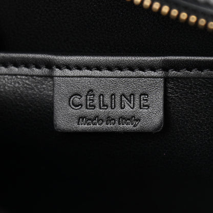 Celine Baby Grained Calfskin Nubuck Tri-Color Nano Luggage Burgundy Wine 5 of 9