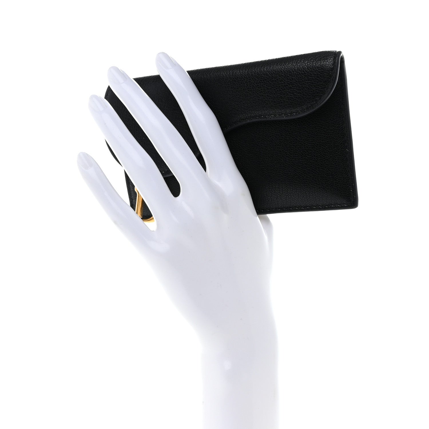 Christian Dior Goatskin Saddle Cosmos Zipped Card Holder Black 2 of 9