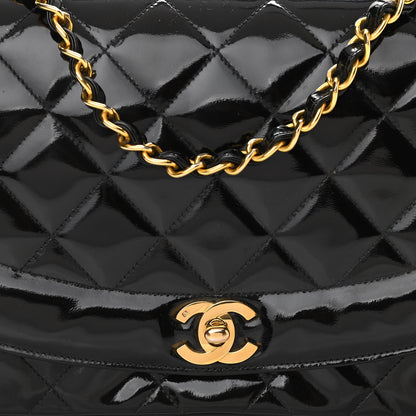 Chanel Patent Quilted Medium Single Flap Bag Black 9 of 9
