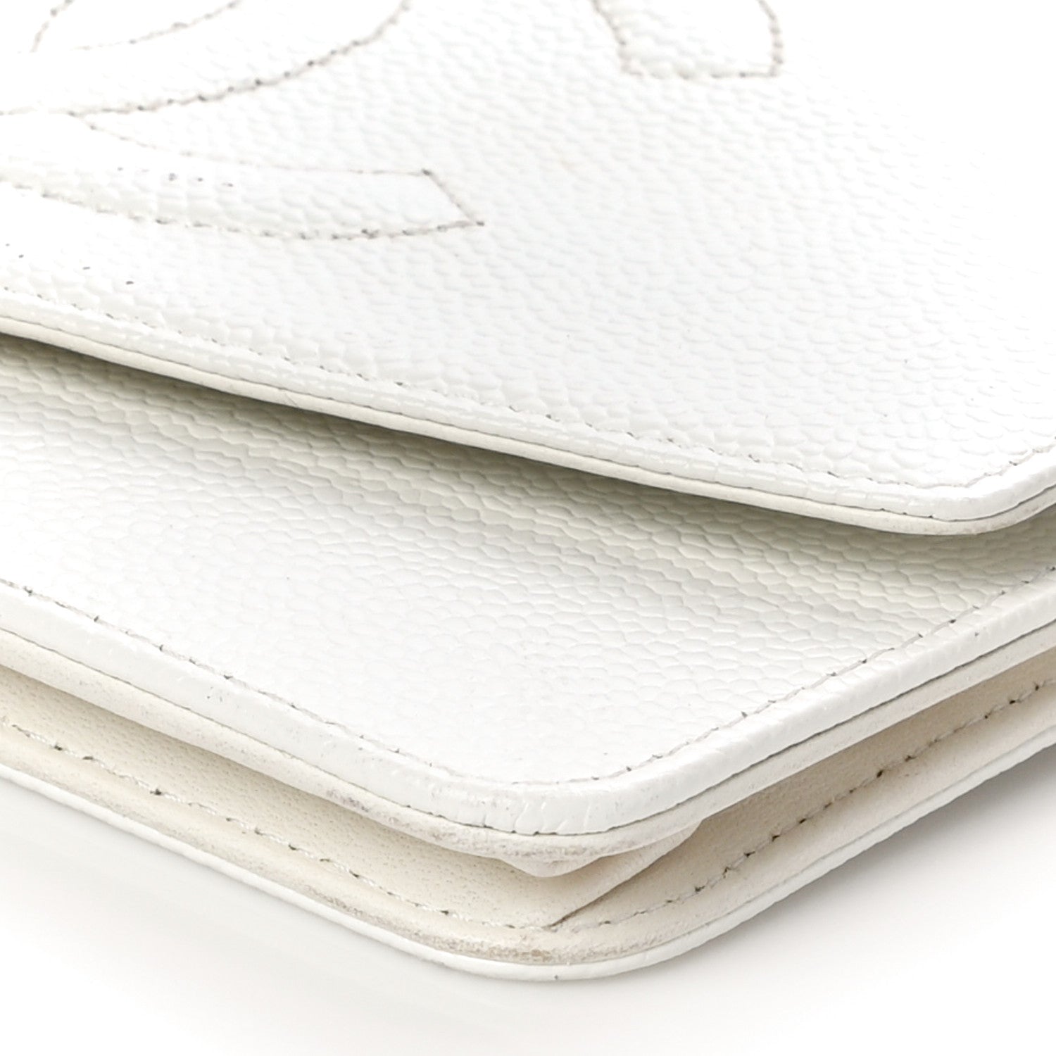 Chanel Caviar Timeless CC Wallet on Chain WOC White 10 of 21