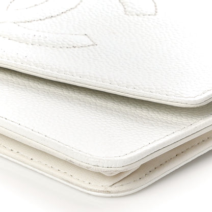 Chanel Caviar Timeless CC Wallet on Chain WOC White 10 of 21