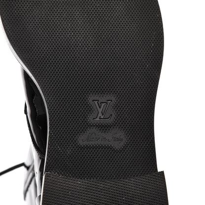 Louis Vuitton Patent Calfskin Monogram Macadam Ranger Combat Boots 38.5 Black 6 of 9
