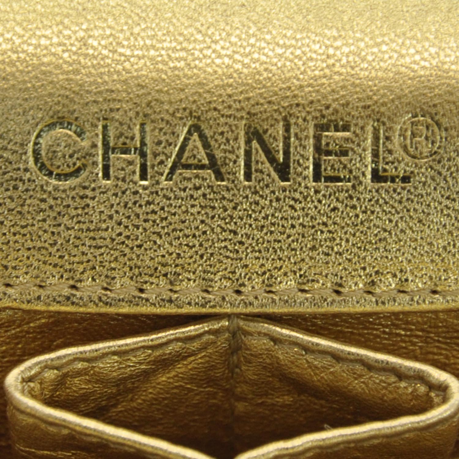 Chanel Lambskin East West Chocolate Bar Flap Gold 6 of 9