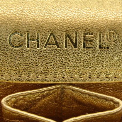 Chanel Lambskin East West Chocolate Bar Flap Gold 6 of 9
