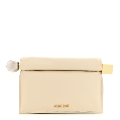 Jacquemus Smooth Calfskin La Pochette Rond Carre Light Ivory 1 of 10
