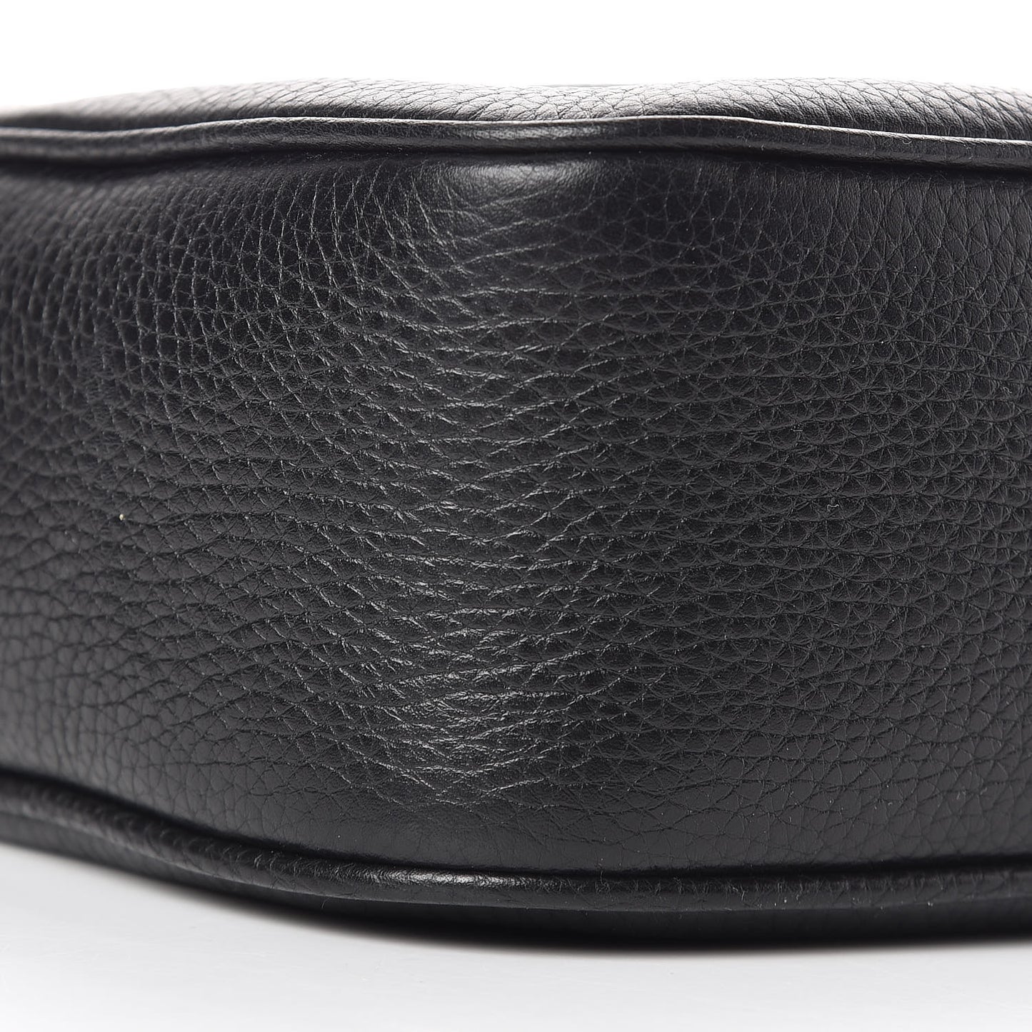 Pebbled Calfskin Small Soho Disco Bag Black