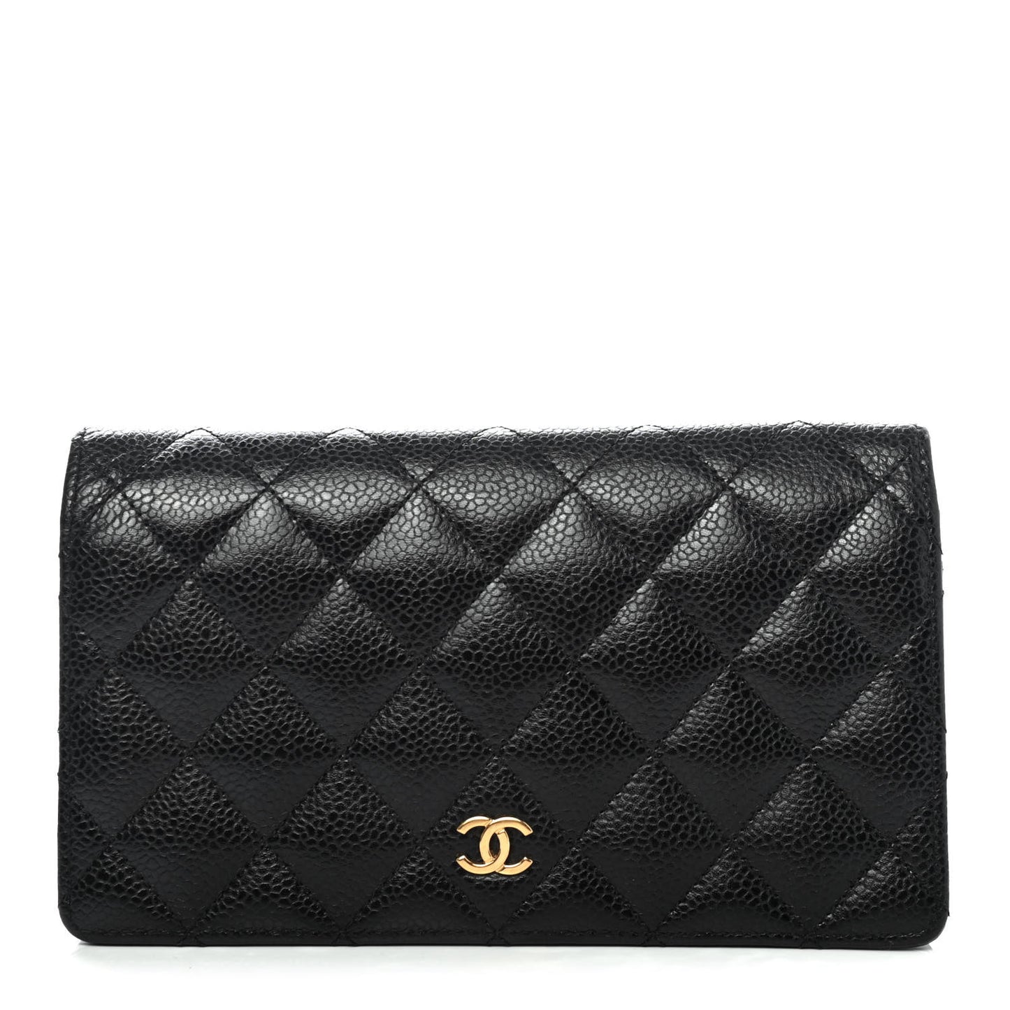Caviar Quilted Yen Wallet Black