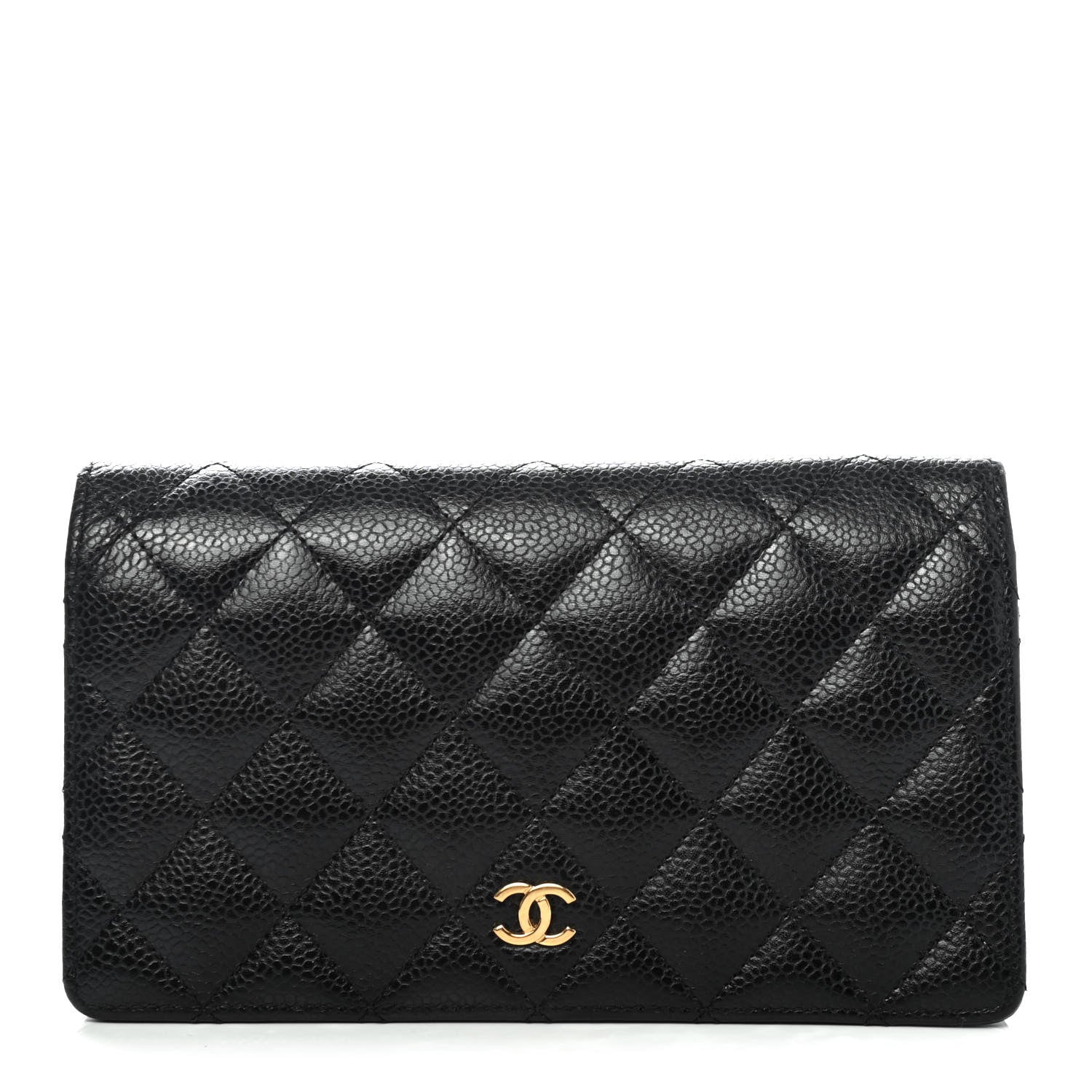 Chanel Caviar Quilted Yen Wallet Black 1 of 4