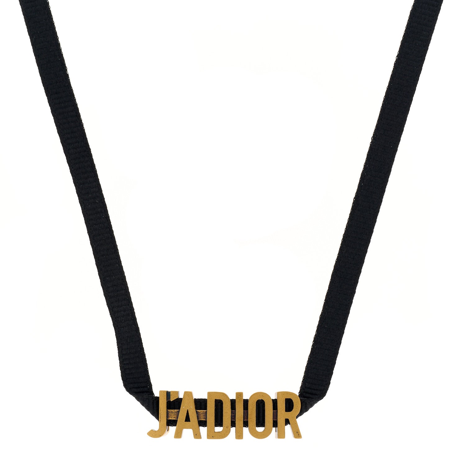 Christian Dior Grosgrain Ribbon J'Adior Logo Choker Necklace Black 1 of 6